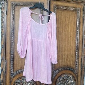 Free People pink and Tan tunic size M